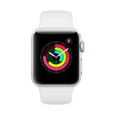 Apple WATCH Series 3 GPS 38mm silbernes Aluminiumgehäuse mit weißem Sportarmband