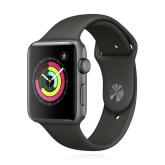 Apple WATCH Series 3 GPS 42mm spacegraues Aluminiumgehäuse mit grauem Sportarmband 