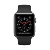 Apple WATCH Series 3 GPS+Cellular 38mm spacegraues Aluminiumgehäuse mit schwarzem Sportarmband