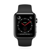 Apple WATCH Series 3 GPS + Cellular 38mm spaceschwarzes Edelstahlgehäuse schwarzes Sportarmband 