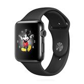 Apple WATCH Series 2 38mm schwarzes Edelstahlgehäuse mit schwarzem Sportarmband