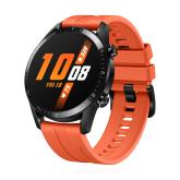 Huawei Watch GT 2 46mm Orange mit Silikonarmband 