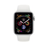 Apple WATCH Series 4 40mm GPS Aluminiumgehäuse Silber mit weißem Sportarmband