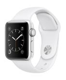 Apple WATCH Series 2 38mm Aluminiumgehäuse Silber Sportarmband Weiß